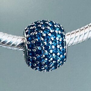 NEW Authentic Pandora Pandora Charm Blue Pave Lights / Pandora Bracelet